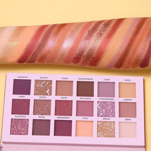 UCANBE Professional 18 Colors Nude Eyeshadow Palette, Long Lasting Multi Reflective Shimmer Matte Glitter Makeup Kit