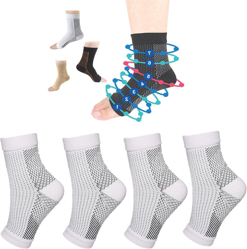 OCQOPM Aidease Neuro Compression Socks, 4Pairs Orthopedic Neuro Socks - Pain/Swelling Healing Socks,