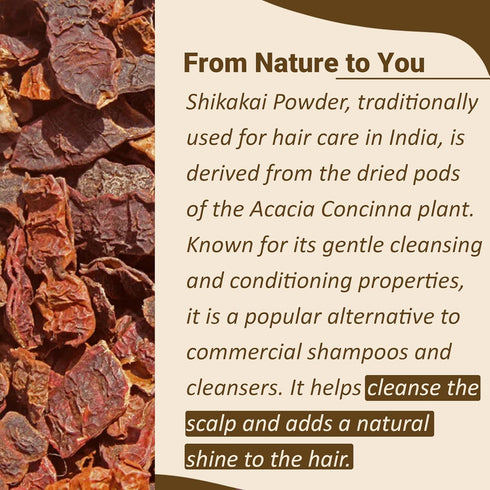 Miniature Shikakai (Acacia Concinna) Powder - Excellent Hair Conditioner & Cleanser for All Hair Types, 227g (8 OZ)