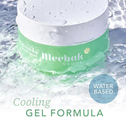 Meebak Korean Cica Gel Face Moisturizer, Vegan Collagen & Hyaluronic Acid, 1.69 fl oz