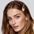 WILLBOND 30 Pieces Large Metal Snap Hair Clips - Nonslip Barrettes for Women in Gold, Silver, Black