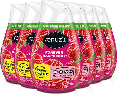 Renuzit Adjustable Air Freshener Gel, Forever Raspberry, 7 Ounces (Count of 6)