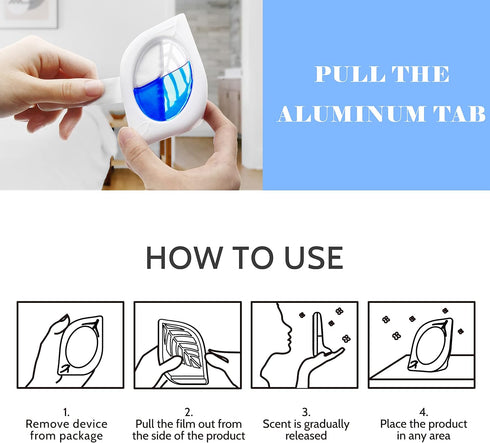 Air Freshener for Home - 4 Pack, Fresh Scent Odor Eliminator for Small Areas, Up to 120 Days of Freshness