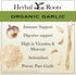 Herbal Roots Organic Whole Bulb Garlic Pills, Extra Strength 600 mg, 60 Vegan Capsules
