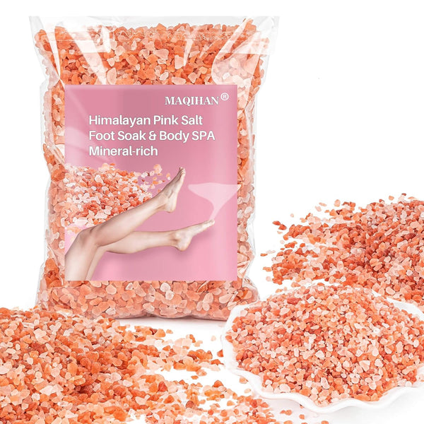 MAQIHAN Pink Salt - 14.5 Oz Pink Himalayan Bath Salt for Foot Soak and Body Care