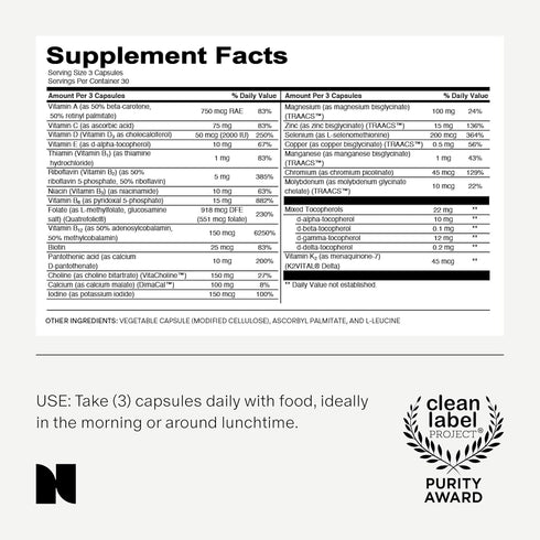 Needed. Multivitamin for Women - 23 Vitamins, Minerals, Antioxidants, Daily Supplement, 90 Count