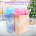 BLESZSING Large Gift Bags Set, 2 Pack Paper Gift Bags with Tissue Paper, Colorful Pink Blue