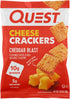 Quest Nutrition Cheese Crackers, Cheddar Blast, 10g Protein, 12 Packs (1.06 oz bags)