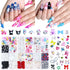 Mix Assorted 3D Nail Charms, Kawaii Kitty Bowknot Lollipop Bear Planet Nail Supplies with Rhinestones for Crafts