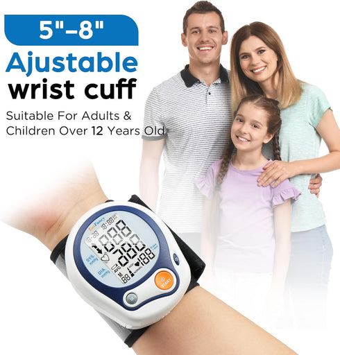 LotFancy Wrist Blood Pressure Monitor, Automatic Digital BP Machine, 60 Reading Memory
