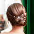 OIIKI 6PCS Pearl Hair Bobby Pins | Decorative Wedding Bobby Pins for Women and Girls in Gold