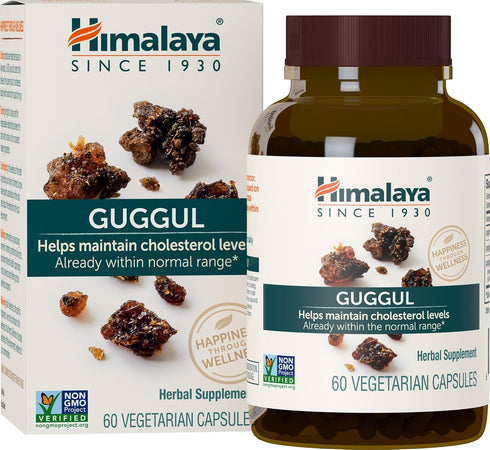 Himalaya Guggul Herbal Supplement, HDL & LDL Support, 720 mg, 60 Capsules, Non-GMO, Vegetarian