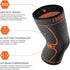 CAMBIVO Knee Compression Sleeve - 2 Pack Knee Brace for Men and Women, Large, Orange for Sports
