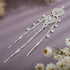 YERTTER Wedding Silver Rhinestone Head Chain Jewelry Forehead Clip Headpiece Hair Accessories for Women