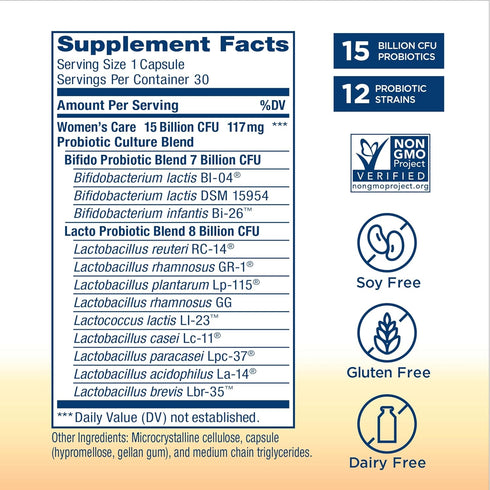 Renew Life Women's Probiotic Capsules - 30 Ct, Supports pH Balance, Vaginal, Urinary, Digestive & Immune Health