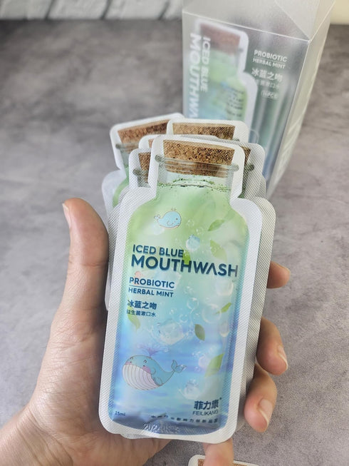 Skywin Travel Size Mouthwash, Mini Mint Flavored Packets for Adults, 14 Pcs in 1 Pack