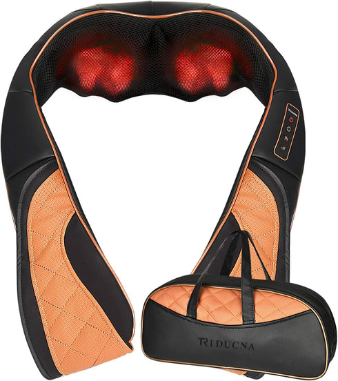 TRIDUCNA Shiatsu Neck Shoulder Back Massager with Heat and Carry Bag -