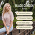 Black Cohosh Gummies for Women | Menopause Relief for Hot Flashes & Night Sweats | 50mg Black Cohosh Root Extract | Gluten-Free, Vegetarian, Certified Non-GMO | Natural Peach Flavor | 60 Gummies