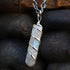 Lunar Pendant Necklace with Rainbow Moonstone - Embrace Balance, Inner Light, and Creativity