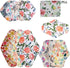 ReUseLife 12 Pack Pads,4 4 10 Inch 3 14 Inch 1 Cloth Menstrual Pads,Reusable Sanitary Pieces Panty Liners + Pieces