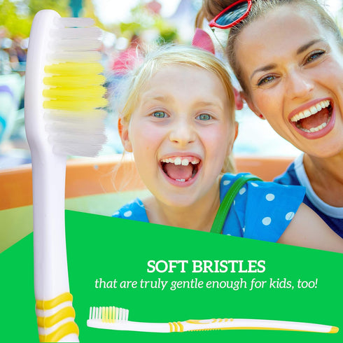 Bulk Toothbrushes Individually Wrapped, Manual Disposable Travel Set for Adults or Kids, 10-Pack Multicolor