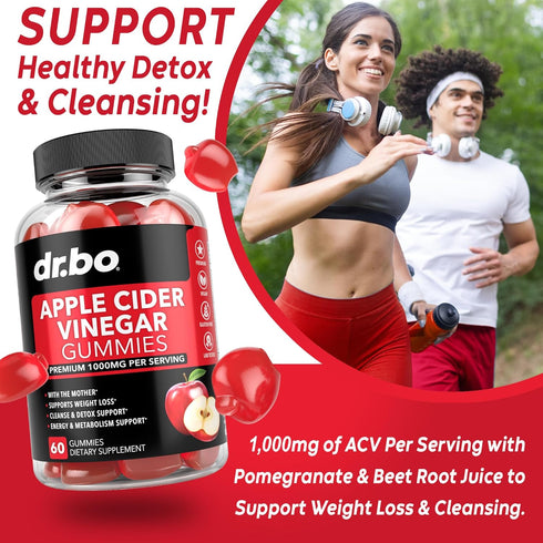 ACV Apple Cider Vinegar Gummies, Natural Support for Weight Loss, 1000MG with The Mother