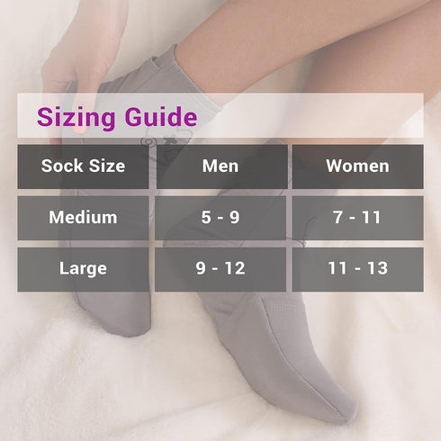 Cold Therapy Socks for Women and Men - Ice Pack Cooling Socks for Plantar Fasciitis, Neuropathy, Arthritis (Grey)