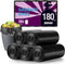 Ryobyo Ultra Thick Black Small Trash Bags, 4 Gallon, Unscented, 180 Counts, Protect Your Privacy for Kitchen Bathroom