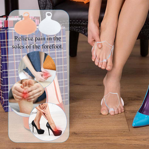 Keroius (4 pairs-2white 2beige, Metatarsal Pads Women Men Ball of Foot Cushion,Relieve Pressure and Pain,Help