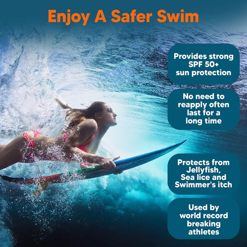 Safe Sea Jellyfish Sting-Blocking Sunscreen for Kids, SPF 50+ Lotion, Waterproof, Biodegradable