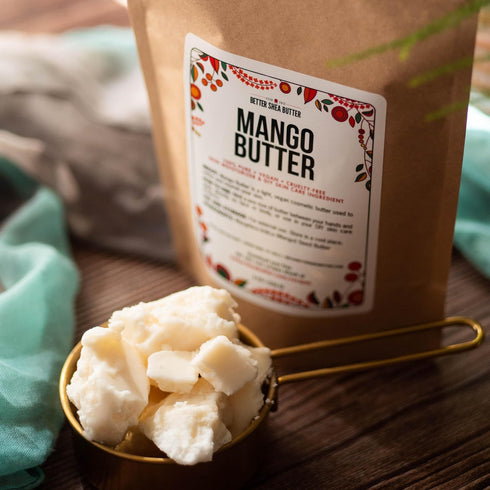 Raw Mango Butter, 100% Natural Skin and Hair Moisturizer, 8 oz Block for DIY Whipped Body Butter