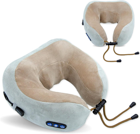 Nateck Cervical and Neck Massager | Pillow Portable Heated Massage Ideal for Travel,