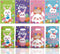 Lanfixilly Easter Gift Bags with handles Colorful 50 Pcs,Plastic Easters Eggs Bunny Goodie