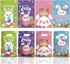 Lanfixilly Easter Gift Bags with handles Colorful 50 Pcs,Plastic Easters Eggs Bunny Goodie