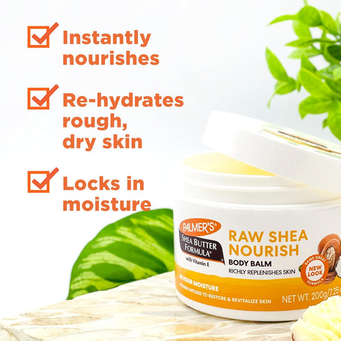 Palmer’s Shea Butter Formula - Raw African Shea Butter Balm, Nourishing Body Moisturizer for Rough, Dry Skin, 7.25