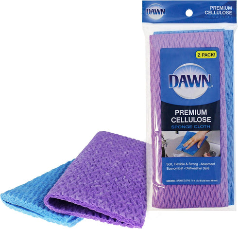 Dawn 233672 Cellulose Sponge Cloth, 2 Piece, Blue, Purple by Dawn