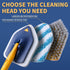 BOOMJOY Tub Scrubber with Long Handle - 58" Extendable 3 in 1 No Scratch Shower Cleaning Brush for Bathroom
