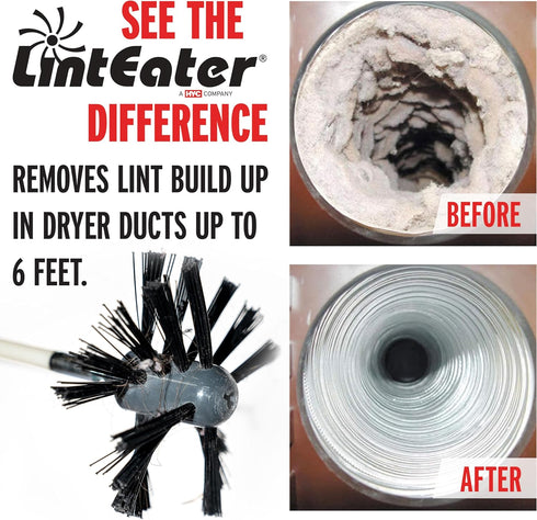 HY-C Dryer Cleaner Vent Kit - Gardus RJR601 LintEater Junior Rotary Dryer Vent Cleaning System