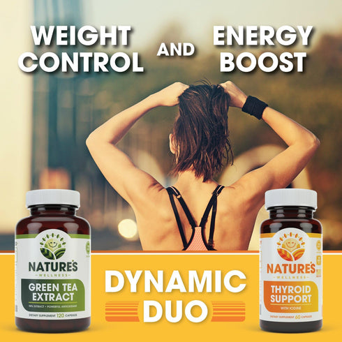 Thyroid Support Complex With Iodine For Energy Levels, Weight Loss, Metabolism, Fatigue & Brain Function - Natural