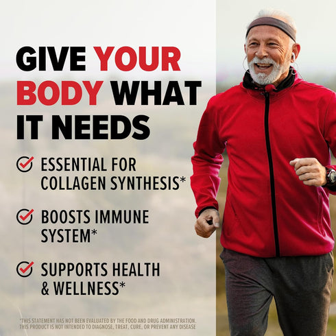 10X Health Vitamin C Supplement - Immune Support with 1000mg Ascorbic Acid - Great for Overall Health & Wellness - 120