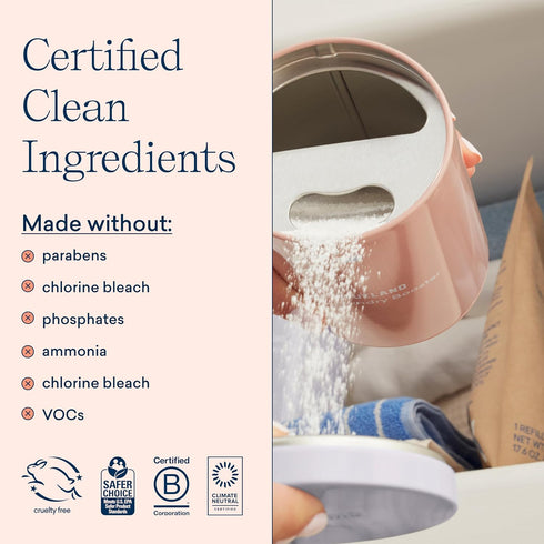 BLUELAND Oxi Laundry Booster Powder Starter Set, Eco Friendly Oxy Cleaner, Plant Based Stain Remover, 17.6oz