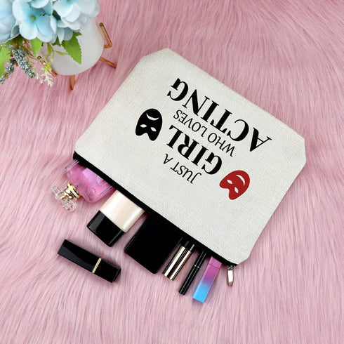 Theatre Lover Gifts Makeup Bag, Theatre Drama Gift for Actress, Theater Gifts for Women, Drama Teacher Gift