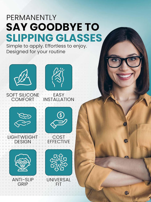 SPORTS WORLD VISION Premium Quality Glasses Nose Pads | Soft Silicone A-Shape Nose Pads, 11mm Push-in (25 Pairs)