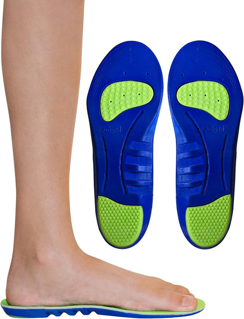 KidSole Slim Memory Foam Sport Children's Athletic Shoes with Extra Memory Foam Top Layer (24 cm, Kids' Size 3-6)