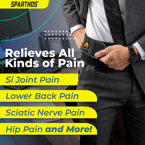 Sparthos Sacroiliac Si Hip Belt Relief from Si Joint, Sciatica, Pelvis, Lower Back Pain - Support Brace for Women