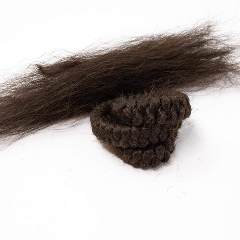 Mehron Makeup Crepe Hair, 12 Inch Extra Long Braid, Dark Brown for Special Effects Makeup