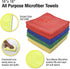 300GSM Microfiber Towel 16 x 16 Inches, 12 Pack: Auto Detailing and Home Cleaning in 4 Colors