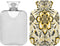 miaozhen Paisley Flower Dark Black Yellow Gold Water Bottle for hot Water with