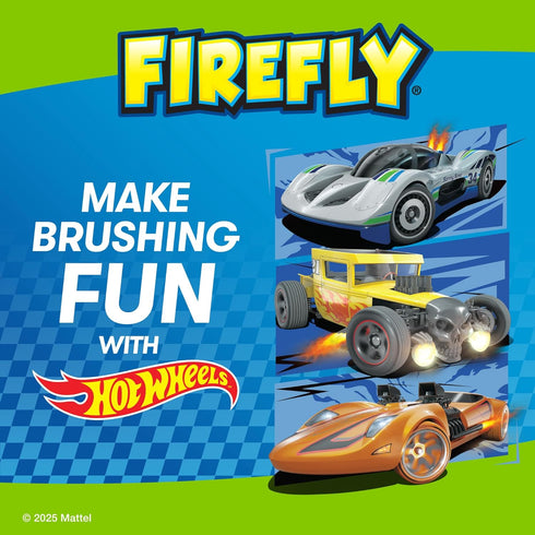 Pack, 3+, 3 Firefly Hot Wheels Toothbrush Value Soft Bristle Toothbrush for Kids Ct