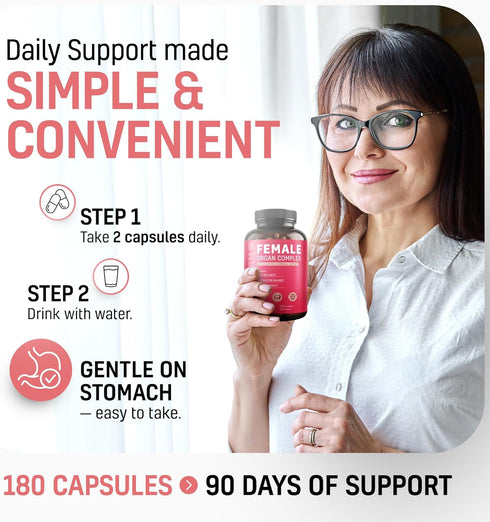 Next Form 6 1 100% 180 Beef Organ Supplement for Women in Complex Hormone Balance & Energy - Grass Fed & Pasture Raised